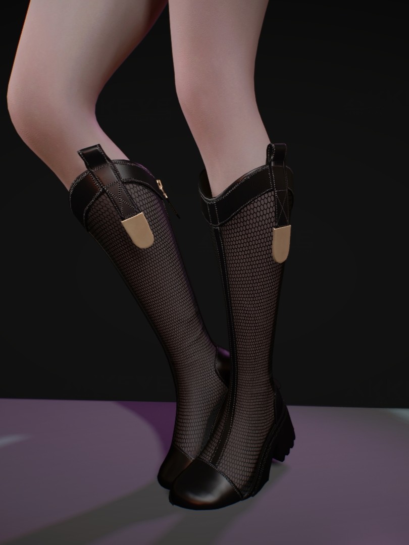 girl mesh boots