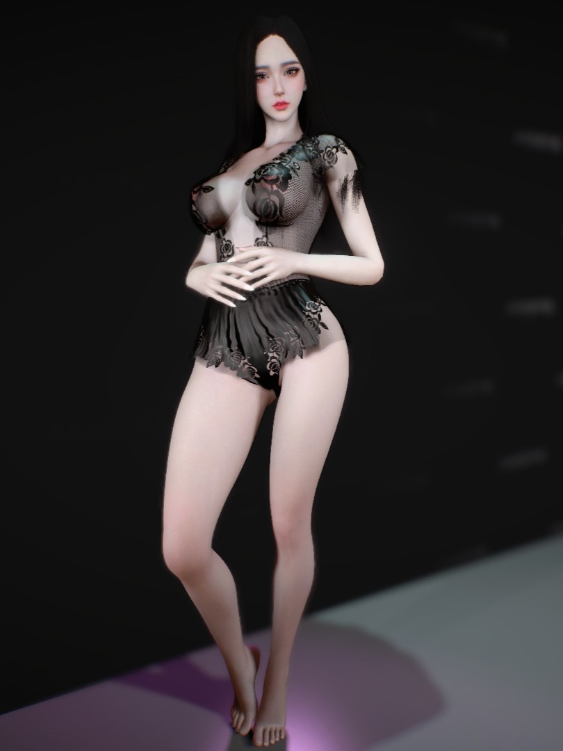 Shimmer.Lace Nightgown.1