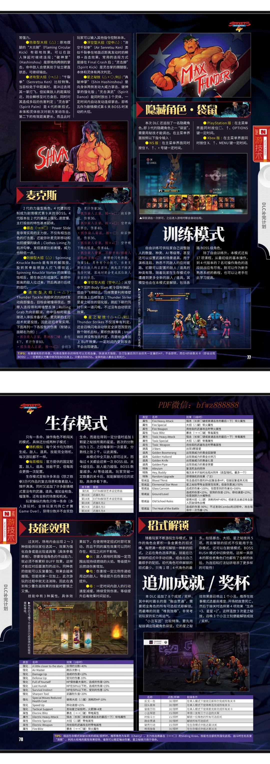 《怒之铁拳4》本体+DLC完全攻略 @怀旧图书馆 转长图(1) 00001