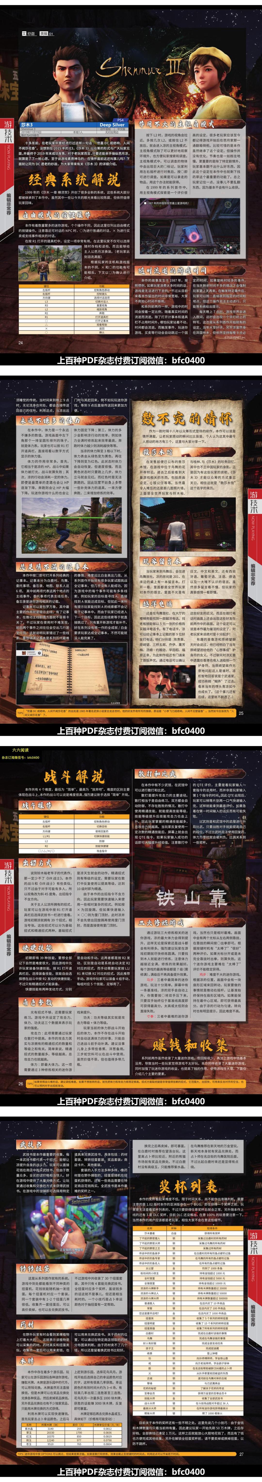 《莎木3》完全攻略 @怀旧图书馆 转长图(1)