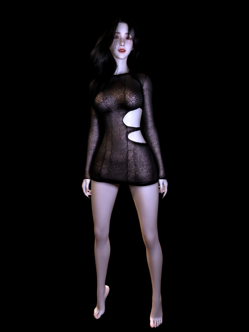 DC35 snake pattern dress