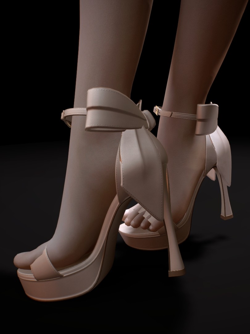 PLA BOW HIGH HEEL