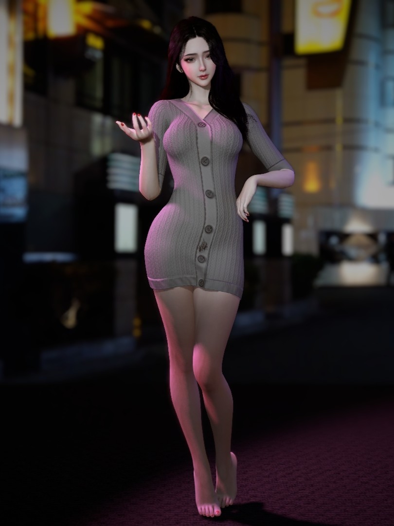 Button up Knit Dress