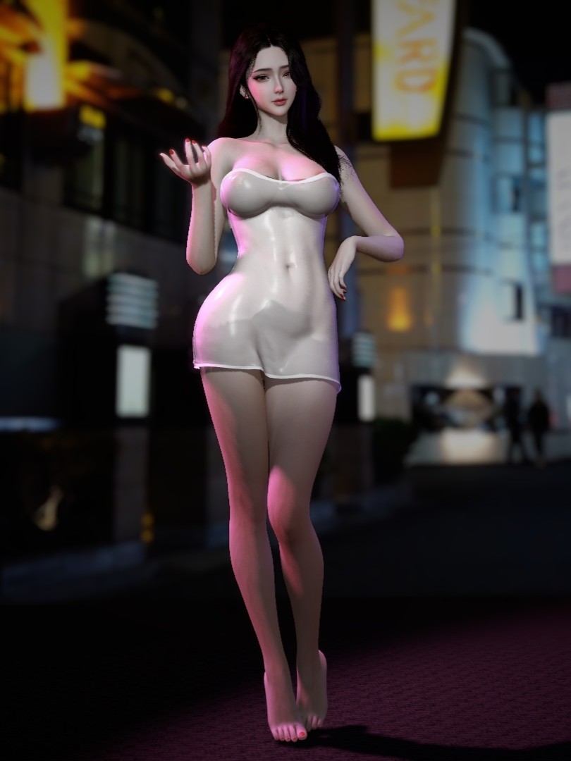 Rubber see through short skirt