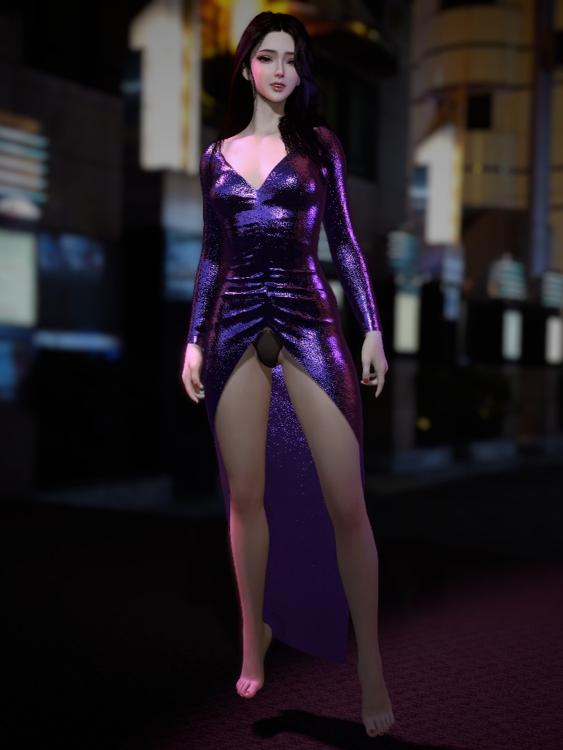 Purple Diamond Dress