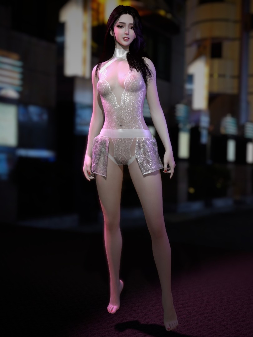 KKND.Sexy nude wedding dress upper body.1