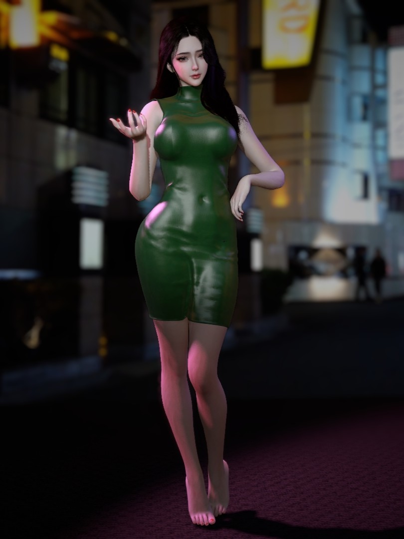 Back hollow tight skirt