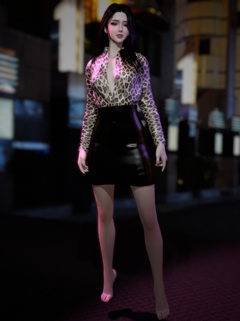 Leopard print office suit