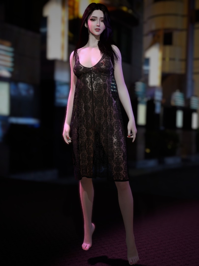 Hollow lace pajamas