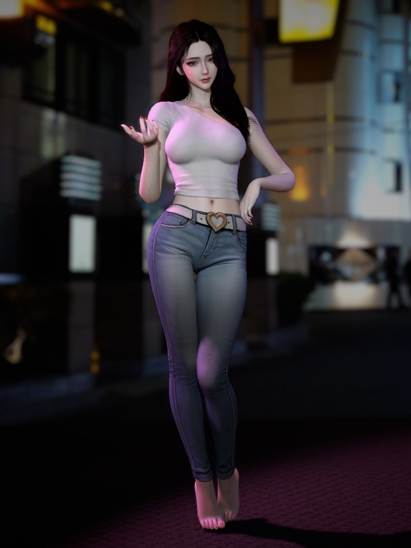 OneArm White Top.1 SkinnyJeans