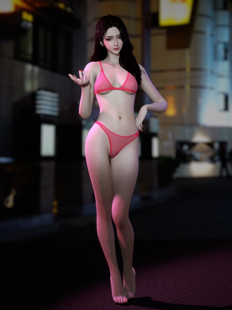 Red Pink skimpy Bra and panties