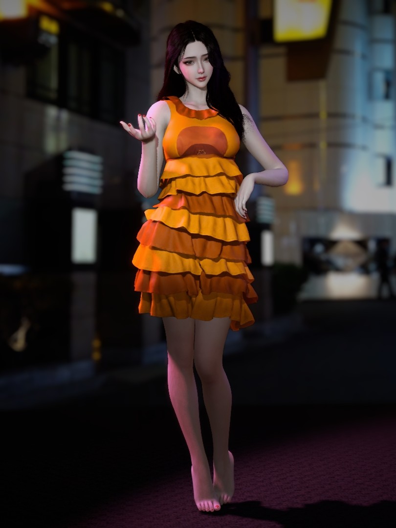 AnythingFashionVR.HP SunFlower dress.1