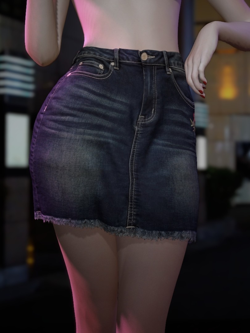 AnythingFashionVR.AFVR Jean skirt 04 06.1